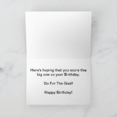 Happy Birthday Soccer Player Karte (Innenseite)