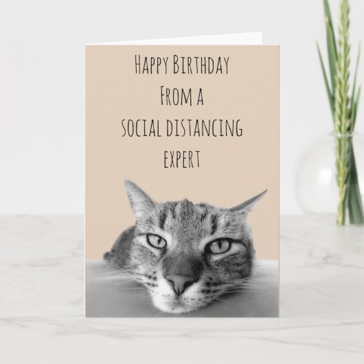Happy Birthday Social Distancing Karte (Vorderseite)