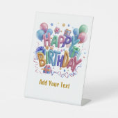 Happy Birthday Sockelschild (Vorderseite)