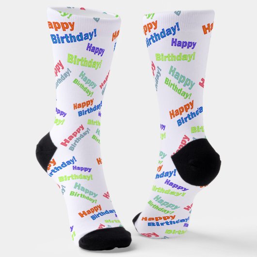 Happy Birthday Socken (Gewinkelt)