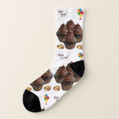 Happy Birthday Socks Männer und Frauen Cupcakes Socken (Links - Außen)