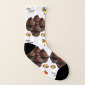 Happy Birthday Socks Männer und Frauen Cupcakes Socken (Rechts - Außen)