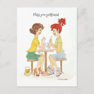 Happy Birthday Soda Girls Postkarte