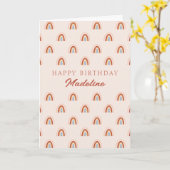 Happy Birthday | Soft Doodle Rainbow Karte (Gelbe Blume)