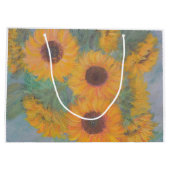 Happy Birthday Soft Sonnenblume Große Geschenktüte (Rückseite)