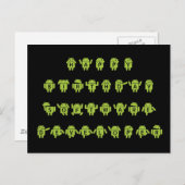 Happy Birthday Software Developer (Bugdroid) Postkarte (Vorne/Hinten)