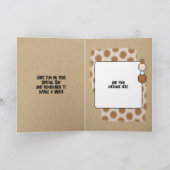 Happy Birthday Sohn auf dem Recht Foto braun Karte (Innenseite)