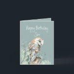 Happy Birthday Son Barn Owl Feiertagskarte<br><div class="desc">Wenn Ihre Sohn Lieben Eulen,  Natur oder Wildtiere,  wird er diese Geburtstagskarte Liebe</div>