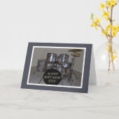 Happy Birthday Son Drums Karte (Gelbe Blume)