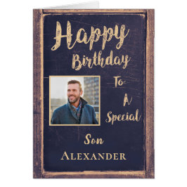 Happy Birthday Son Foto für seine Personalize Card