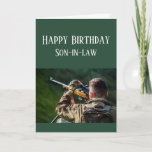 Happy Birthday Son-in-Schwiegerjagd Camouflage Karte<br><div class="desc">Dinge,  die Sie Liebe Glückwunsch zum Geburtstag Schwiegersohn für diejenigen,  die Liebe Jagd im Freien,  Natur und oder Wildnis</div>