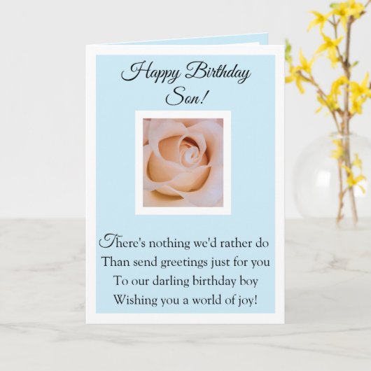 Happy Birthday Son Karte (Gelbe Blume)