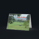 Happy Birthday Son Karte<br><div class="desc">Eine Geburtstagskarte für Ihren Son Golf Course auf der Vorderseite</div>