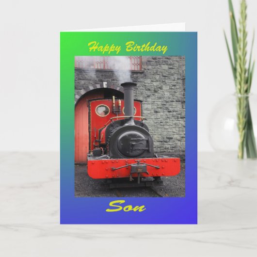 Happy Birthday Son Karte (Vorderseite)