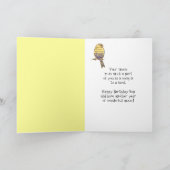 Happy Birthday Son Musician Fun Musiknote Bird Karte (Innenseite)