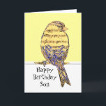 Happy Birthday Son Musician Fun Musiknote Bird Karte<br><div class="desc">Geburtstag Grußenson mit Fun Musiknote Bird für Musik</div>