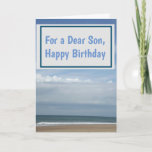 Happy Birthday Son Ocean Szene großen Himmel Karte<br><div class="desc">Herzlichen Glückwunsch zum Geburtstag für den Sohn. Ozeanszene,  Himmel</div>