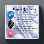 Happy Birthday Son Poem Plaque Fotoplatte<br><div class="desc">Ein großes personalisiertes Geschenk für einen Sohn am Geburtstag. Dieses Produkt kann personalisiert oder einfach so erworben werden,  wie es ist</div>