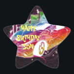 Happy Birthday Son Star Aufkleber<br><div class="desc">Happy Birthday Star Aufkleber</div>