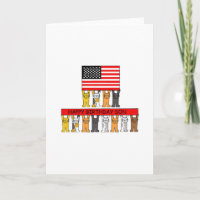 Happy Birthday Son USA Flag and Cartoon Cats