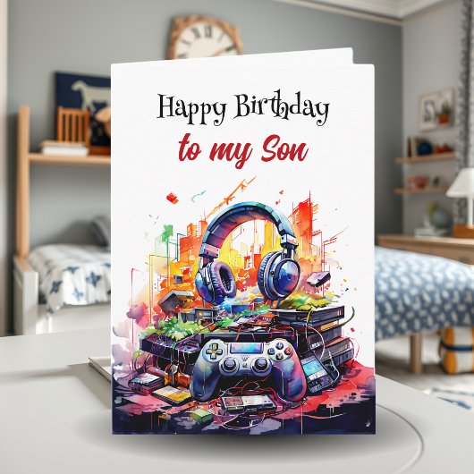 Happy Birthday Son | Videospiel Karte