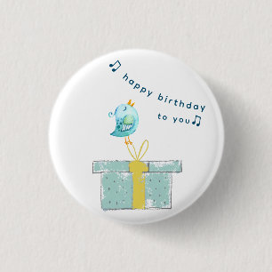 Happy Birthday Song (Simple Little Bird 2) Aquamar Button