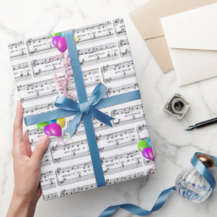 Happy Birthday Song und Balloons Geschenkpapier