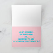 Happy Birthday Song Vintag Electronics Tocard Karte (Innenseite)