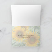 Happy Birthday Sonnenblume Karte (Innenseite)