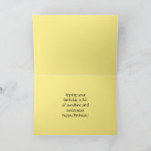 Happy Birthday Sonnenblume mit Honigbiene Karte (Innenseite)