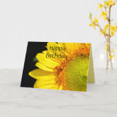 Happy Birthday Sonnenblume mit Honigbiene Karte (Gelbe Blume)