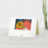 Happy Birthday Sonnenblume mit Honigbiene Karte (Rückseite)