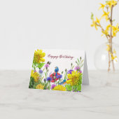 Happy Birthday Sonnenblumen, Wildblumen Natur Karte (Gelbe Blume)