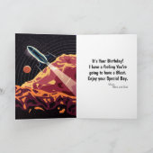 Happy Birthday Space Rocket Kinder Kind personalis Karte (Innenseite)