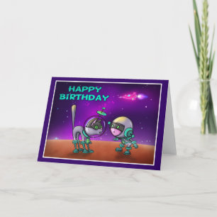 Happy Birthday Space style 004 Karte