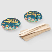 Happy birthday space theme fächer (Non-assembled)