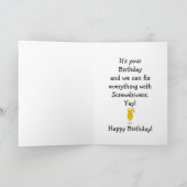 Happy Birthday Spaß - Schraubendreher Rezept Karte (Innenseite)