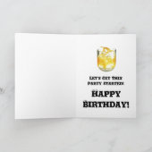 Happy Birthday Spaß - Whiskey Sour Rezept Karte (Innenseite)