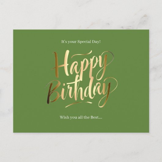 Happy Birthday Special Day Feiertagspostkarte (Vorderseite)