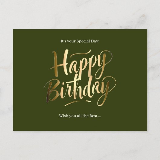 Happy Birthday Special Day Feiertagspostkarte (Vorderseite)