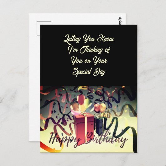 Happy Birthday Special Day Postcard Postkarte (Vorne/Hinten)