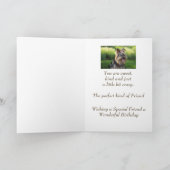 Happy Birthday Special Friend Fun Yorkie Dog Karte (Innenseite)