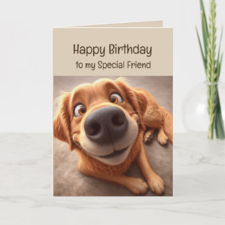 Happy Birthday Special Friend Spaß Alberner Hund Karte