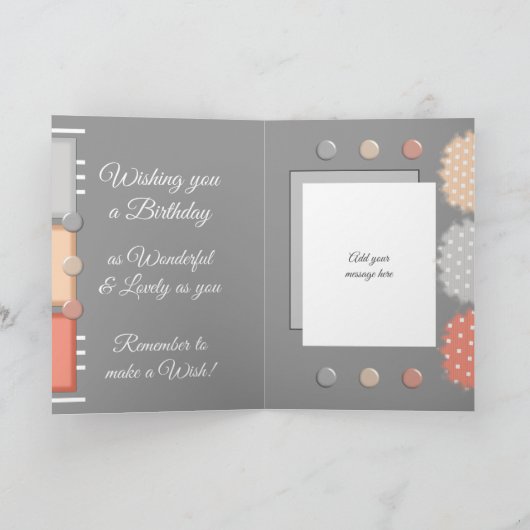 Happy Birthday Special Godmutter grau Karte (Innenseite)