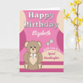 Happy Birthday Special Großtochter Teddy Bär Karte (Gelbe Blume)