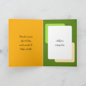 Happy Birthday Special Niece Orange Karte (Innenseite)