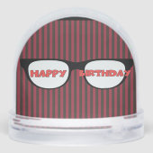 Happy Birthday Spectacles Schneekugeln (Rückseite)