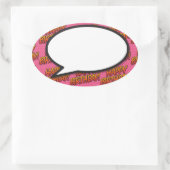 Happy Birthday Speech Bubble Fun Retro Comic Book Ovaler Aufkleber (Tasche)