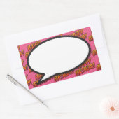 Happy Birthday Speech Bubble Fun Retro Comic Book Rechteckiger Aufkleber (Umschlag)