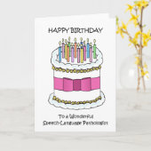 Happy Birthday Speech Sprachpathologe Karte (Gelbe Blume)